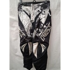 Fox Racing Pants Black and White Logo Fox Racing Size 28 Unisex Adult